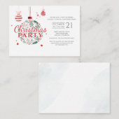 クリスマスホリデーボタニカルホリデモダンィーパーティー ノートカード (正面/裏面)