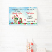 クリスマスホリデーボーイベアービーバーウェイベビーシャワー 横断幕 (インサイチュ)