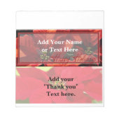 クリスマスホリデーポアゼティアスキャンディバーラッパー ノートパッド (正面)