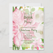 クリスマスホリデーポインセチアフローラ招待状 (正面)
