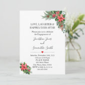 クリスマスホリデーポインセチア婚約結婚ズ 招待状 (スタンド正面)