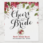 クリスマスホリデーポインセチア応援ズトゥザブライド ワインラベル (シングルラベル)