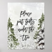 クリスマスホリデーポスターの下に贈り物を置く ポスター (正面)