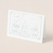 クリスマスホリデーマウンテンフォイルカード 箔カード (正面)