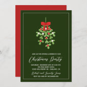 クリスマスホリデーミステレトーグリーンリーパーティー招待状 (正面/裏面)