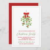 クリスマスホリデーミステレトーグリーンリーパーティー招待状 (正面/裏面)