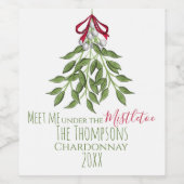 クリスマスホリデーミストレトーカワイイお洒落おもしろい ワインラベル (シングルラベル)