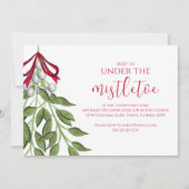 クリスマスホリデーミストレトーグリーンリーベリーパーティー 招待状 (正面)