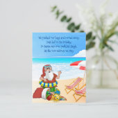 クリスマスホリデームービングサンタオンザビーチ 案内ポストカード (スタンド正面)