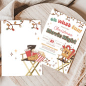 クリスマスホリデームービーナイトパーティの招待状 招待状