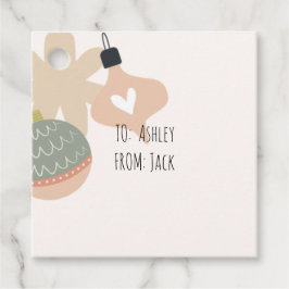 クリスマスホリデーメッセージカード フェイバータグ