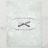 クリスマスホリデーメニューのレターヘッドを熟成させたフォークナイフ (裏面)