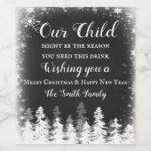 クリスマスホリデーメリークリスマス ワインラベル (シングルラベル)