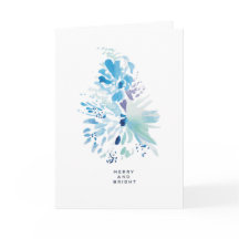 クリスマスホリデーメリーブライトブルーワッタカラー