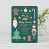 クリスマスホリデーメリーリトルベビーシャワー 招待状 (スタンド正面)