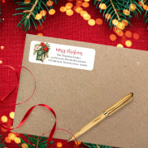 クリスマスホリデーメールボックスフローラモノグラム