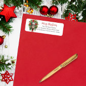 クリスマスホリデーメールボックスフローラモノグラム ラベル