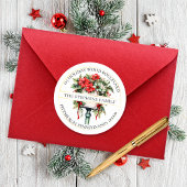 クリスマスホリデーメールボックスフローラ差出人住所 ラウンドシール