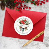 クリスマスホリデーメールボックスフローラ差出人住所 ラウンドシール