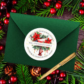 クリスマスホリデーメールボックスフローラ差出人住所 ラウンドシール