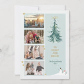 クリスマスホリデーモダンミニマルグリーティングカード サンキューカード (正面)