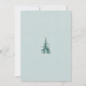 クリスマスホリデーモダンミニマルグリーティングカード サンキューカード (裏面)