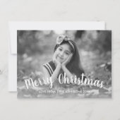 クリスマスホリデーモダンミニマル写真カード シーズンカード (正面)