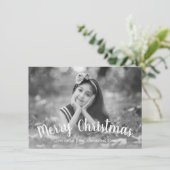 クリスマスホリデーモダンミニマル写真カード シーズンカード (スタンド正面)