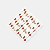 クリスマスホリデーモダンヴィンテージグラムオーナメント スタンダードカクテルナプキン (角)