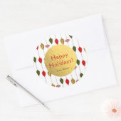 クリスマスホリデーモダンヴィンテージグラムオーナメント ラウンドシール (封筒)