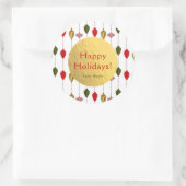 クリスマスホリデーモダンヴィンテージグラムオーナメント ラウンドシール (バッグ)