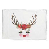 クリスマスホリデーモダンヴィンテージグラムオーナメント 枕カバー (裏面)