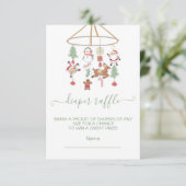 クリスマスホリデーモバイルおむつラッフル 招待状 (スタンド正面)