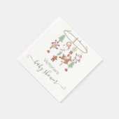 クリスマスホリデーモバイルベビーシャワー スタンダードカクテルナプキン (角)