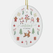 クリスマスホリデーモバイルベビーシャワー セラミックオーナメント (右)