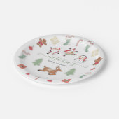 クリスマスホリデーモバイルベビーシャワー ペーパープレート (アングル)