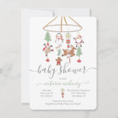 クリスマスホリデーモバイルベビーシャワー 招待状 (正面)