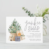 クリスマスホリデーヤンキースワップギフト交換パーティー 招待状 (スタンド正面)