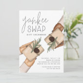クリスマスホリデーヤンキースワップギフト交換パーティー 招待状 (スタンド正面)