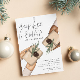 クリスマスホリデーヤンキースワップギフト交換パーティー 招待状