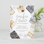 クリスマスホリデーヤンキースワップギフト交換パーティー 招待状 (スタンド正面)