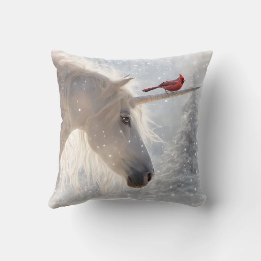 クリスマスホリデーユニコーンウィンターマジカ クッション (裏面)