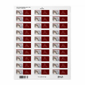 クリスマスホリデーユニコーン（鳥）ショウジョウコウカンチョウ差出人住所 ラベル (フルシート)