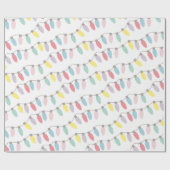 クリスマスホリデーライツパステルカラー ラッピングペーパー (フラット)