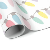 クリスマスホリデーライツパステルカラー ラッピングペーパー (ロールコーナー)