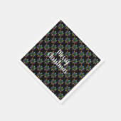 クリスマスホリデーライトスノーフレークデザイン スタンダードカクテルナプキン (角)