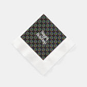 クリスマスホリデーライトスノーフレークデザイン 縁ありカクテルナプキン (角)