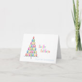 クリスマスホリデーライトツパーソナライズされたリー サンキューカード (正面)