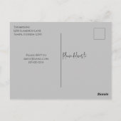 クリスマスホリデーライトピンクフェスティバルフラミンゴ ポストカード (裏面)