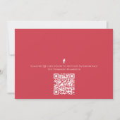 クリスマスホリデーライトピンクフラミンゴQRコード 招待状 (裏面)